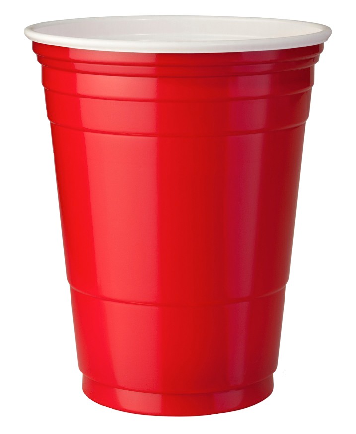 Disposable red-white party cups for events and celebrations