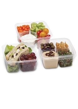 Disposable food boxes To Go and Take Away made of biopolymer PLA