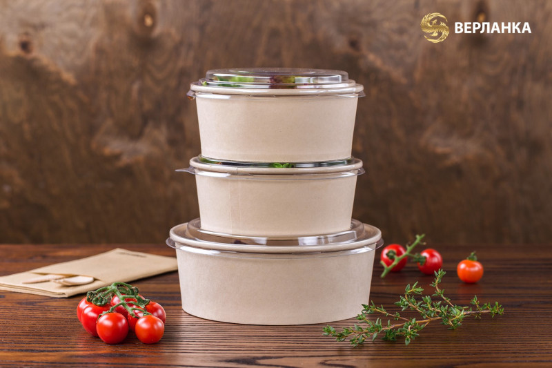 Paper disposable food containers with lids 