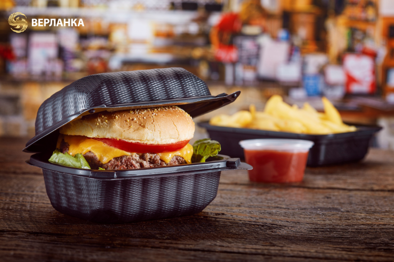 Takeaway burger boxes