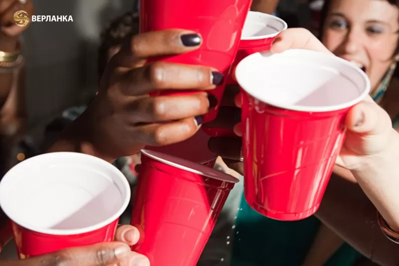 Disposable red cups for events and parties