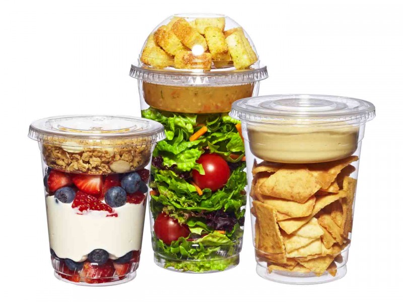 Cold drink cups for deserts and salads To Go