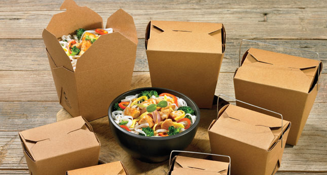 Disposable paper food boxes kraft for Take-Out and Eco containers To Go