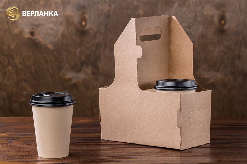 Paper cup holders with handle.