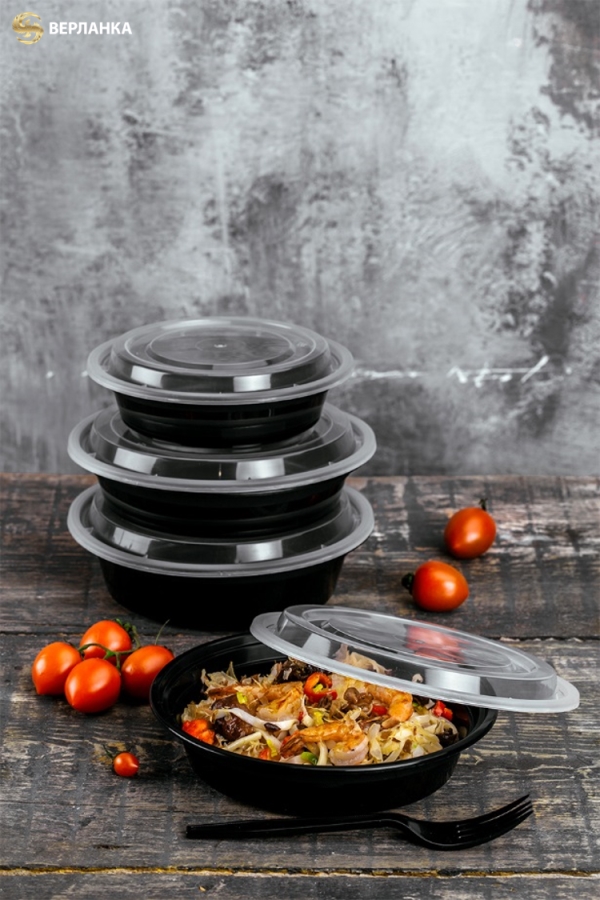 Round take out food containers