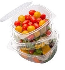 Disposable food containers for gastronomy and salads