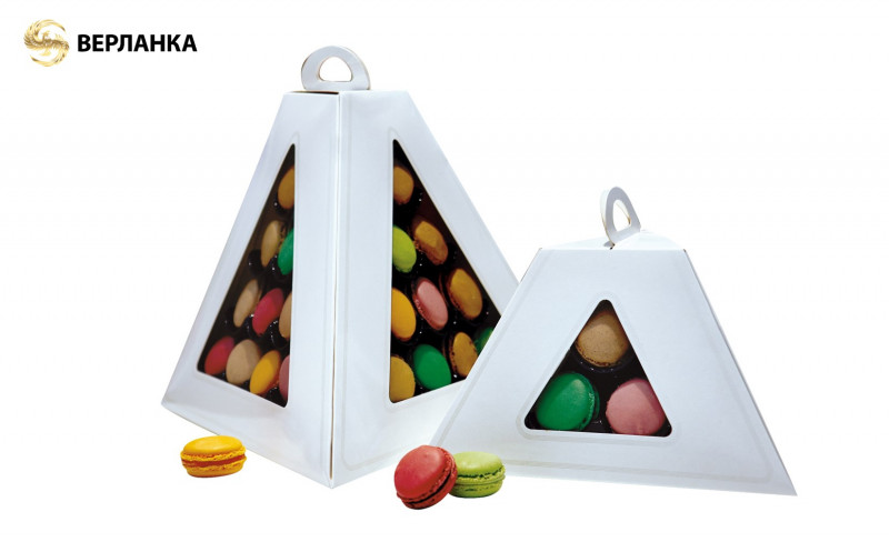 Disposable triangle macaroon packaging, Pyramid packaging for Macaroon