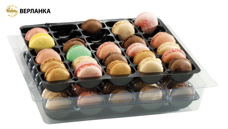 Disposable packaging for macaroon and macarons